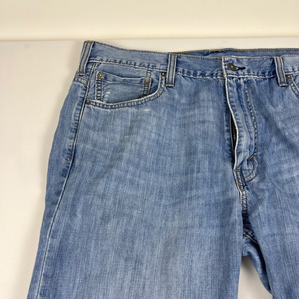 Levi's Jeans 569 Loose Straight 36x34 Light Wash Denim Good Mens Blue Casual - Picture 2 of 12